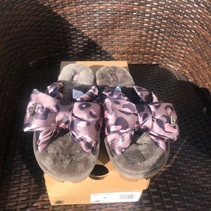 UGG Lushette leopard puffer slipper